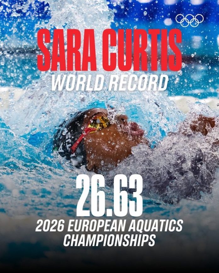La nadadora italiana Curtis marca récord mundial en el Europeo de París