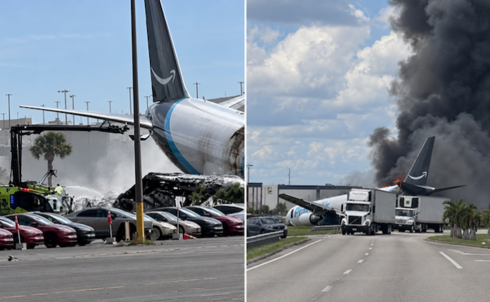 Video: Tragedia en Miami: avión de Amazon impacta contra vehículos y deja al menos cinco muertos