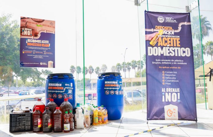 Agua y Drenaje recolecta 900 litros de aceite doméstico con campaña “Al Drenaje No”