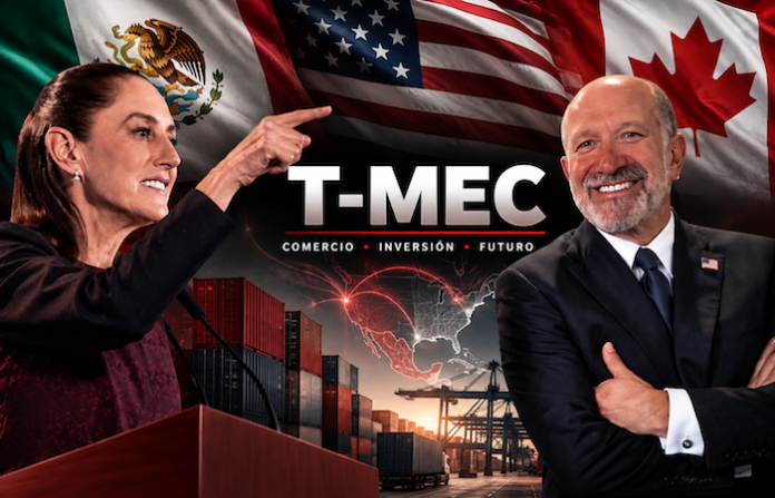 Presidenta de México y secretario de Comercio de EU abordan negociaciones sobre T-MEC