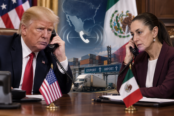 Trump y Sheinbaum discuten negociaciones comerciales de EU-México en llamada telefónica
