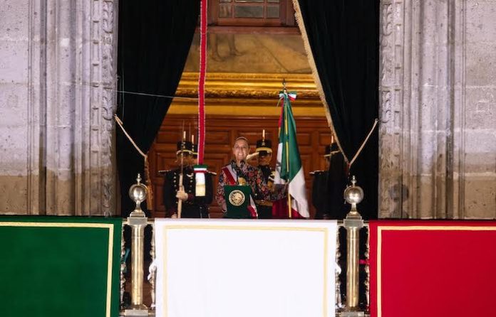 Sheinbaum encabeza su segundo Grito de Independencia desde Palacio Nacional
