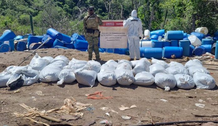 Marina de México desmantela importante laboratorio clandestino de drogas sintéticas