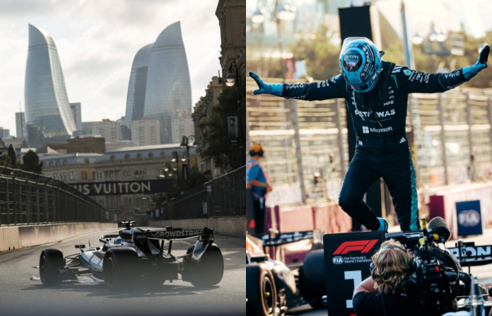 George Russell conquista Bakú en un final de infarto ante Verstappen