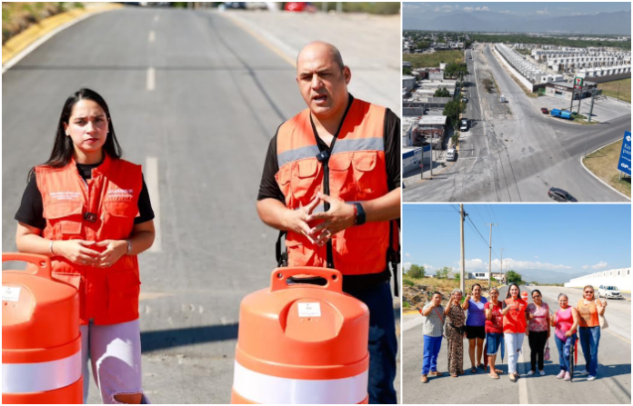 Mónica Oyervides entrega obra del Antiguo Camino a San Roque en Juárez
