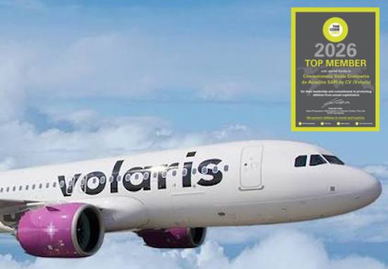Volaris suma 13 años como Top Member de The Code por su trabajo contra la explotación infantil