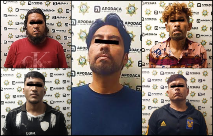 Apodaca detiene a cinco hombres con órdenes de aprehensión; suman 87 mandatos cumplimentados en 2026