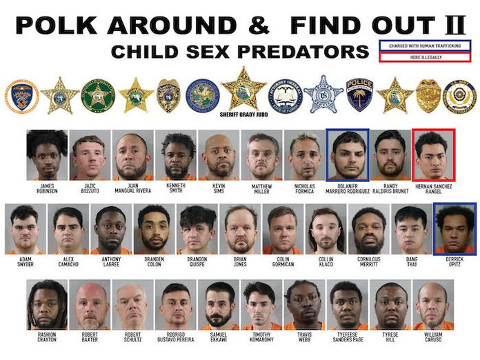 Operativo en Florida deja 281 detenidos; investigan a 31 por delitos sexuales contra menores