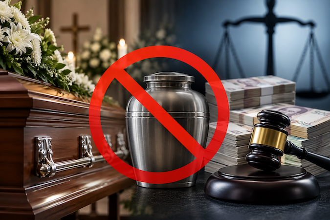 Funerarias que retengan restos o cenizas por falta de pago podrían recibir multas de hasta 4.2 mdp