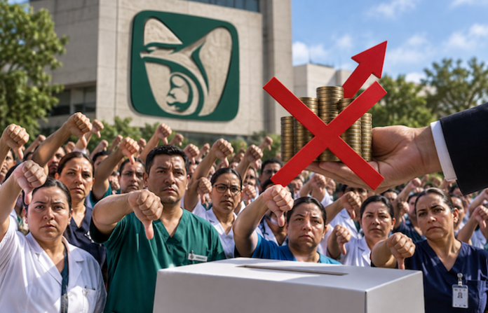 Trabajadores de Seguro Social de México rechazan aumento de salario y prestaciones de 8 %