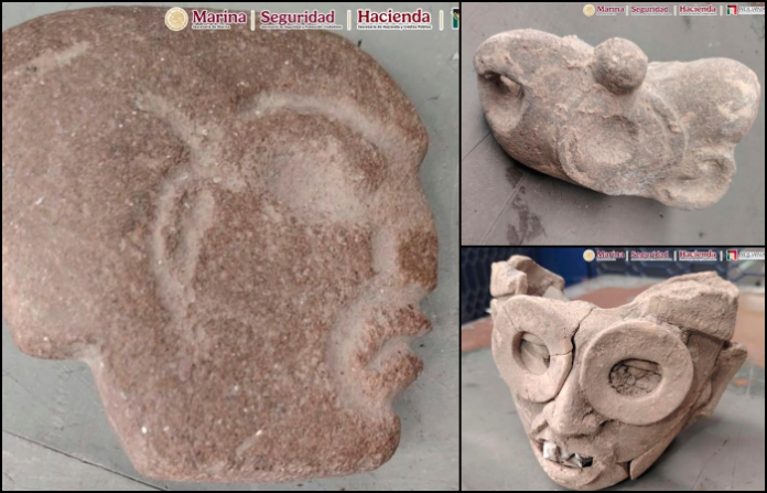 Detectan seis piezas arqueológicas mexicanas que serían enviadas de Veracruz a Gran Bretaña