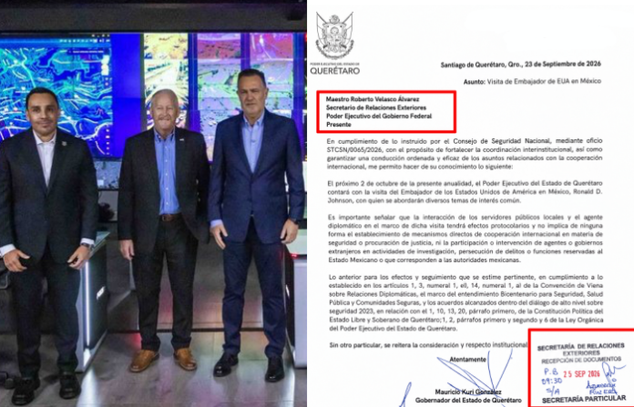 Gobierno de Querétaro notificó a la SRE visita de embajador de EU antes de academia policial