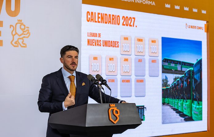 Samuel García presume 5 mil nuevos camiones y tres líneas del Metro como legado de movilidad