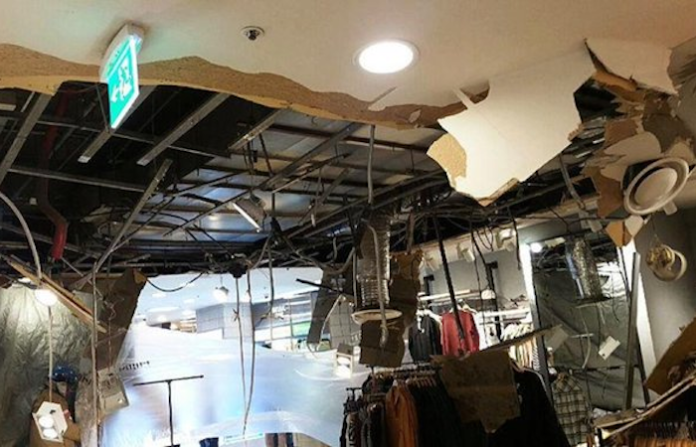 El techo de un supermercado se desploma en Corea del Sur y deja 38 heridos